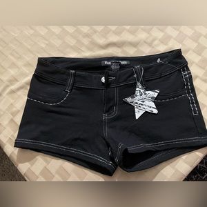 Vanilla, jeans, shorts, black stretchy